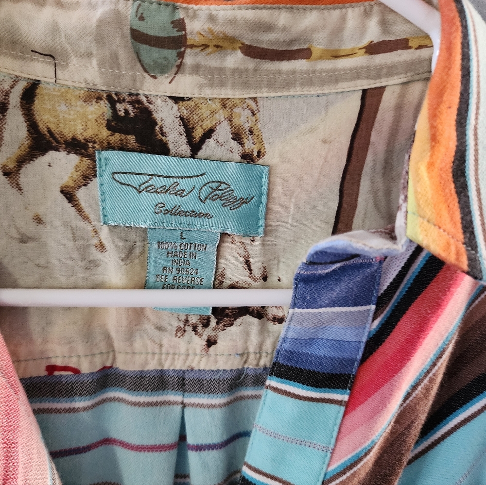 Striped Multicolor Button-Up Shirt - Picture 2 of 5